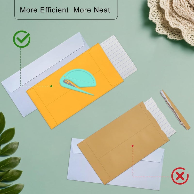 ZONICE 3 Pack Letter Opener Envelope Slitter – Envelope Opener with Safety Concealed Sharp Blade Neatly Opened Without Damage.Mail Opener for Women Men,Office Worker,Graduate Students,Home,Office,Postal - Image 5